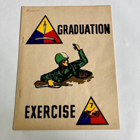Vintage Army 7th Armored Division 1953 Graduation Exercise, Training Book &Photo - Picture 7 of 10
